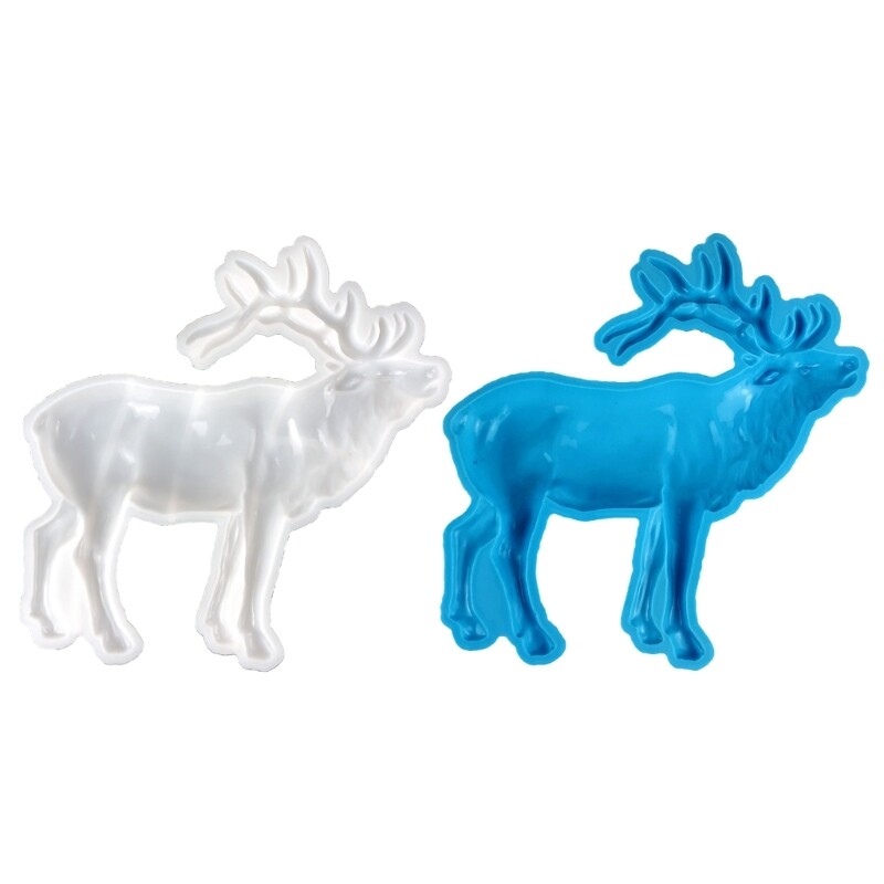 Realistic Elk Silicone Mold for Resin Wall and Desktop Décor Fine Carved Detail
