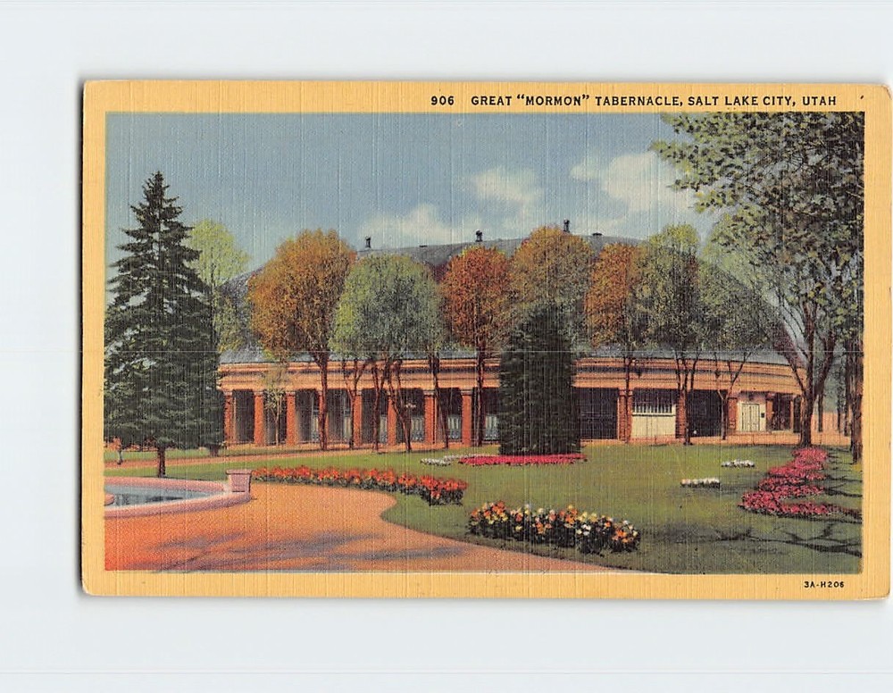 Postcard Great Mormon Tabernacle Salt Lake City Utah USA