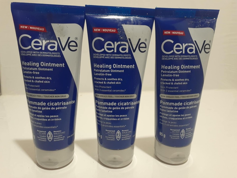 3 Pack CeraVe Healing Ointment Skin Protectant 3oz Exp 12/2026