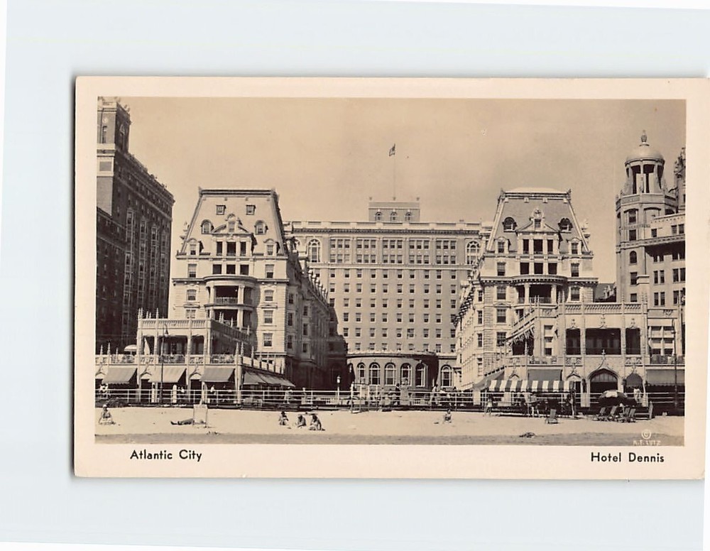 Postcard Hotel Dennis Atlantic City NJ USA