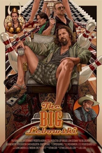 Big Lebowski Movie Poster Wall Art Film Print Reprint Unframed