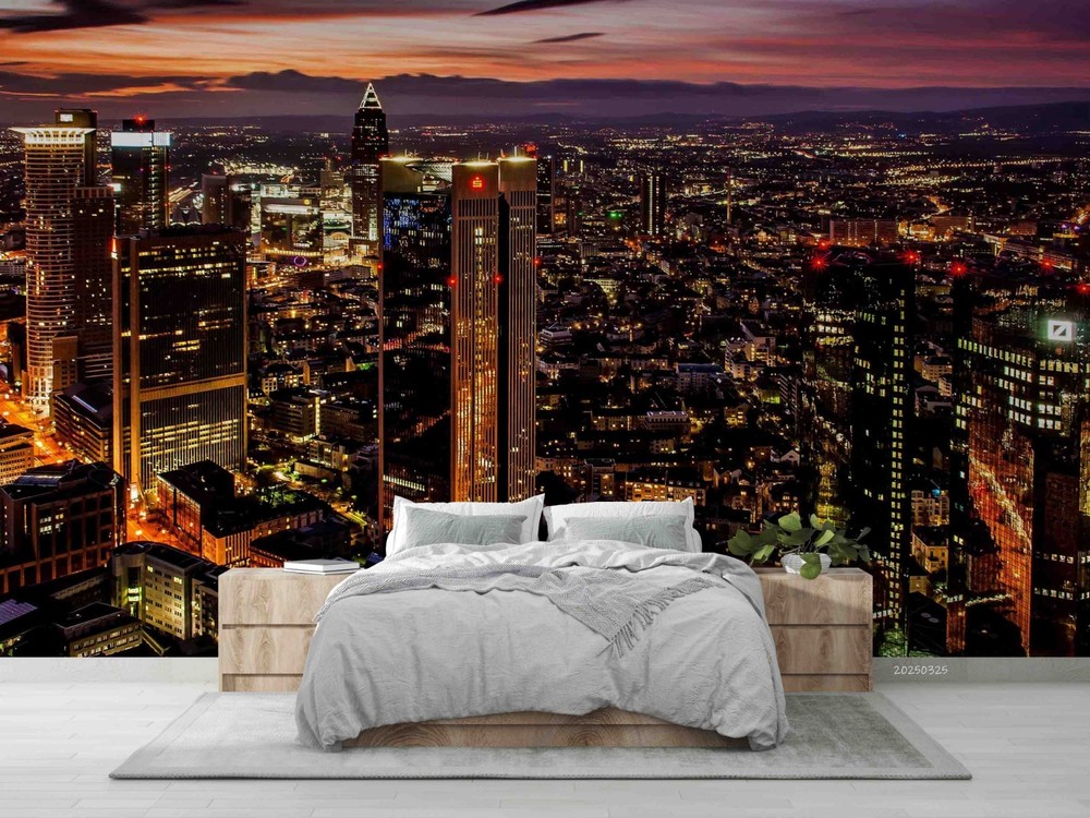 3D City Night View Wall Murals Wallpaper Murals Wall Sticker 21