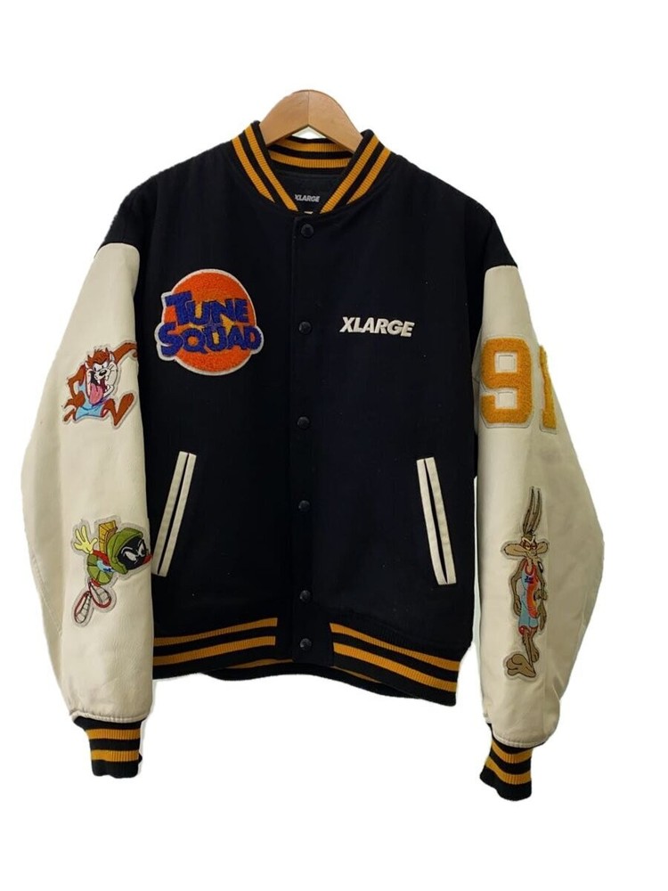 X-Large Stadium Jacket/M/Wool/Blk/101213021009/ Space Jam/Varsity Jacket 3496