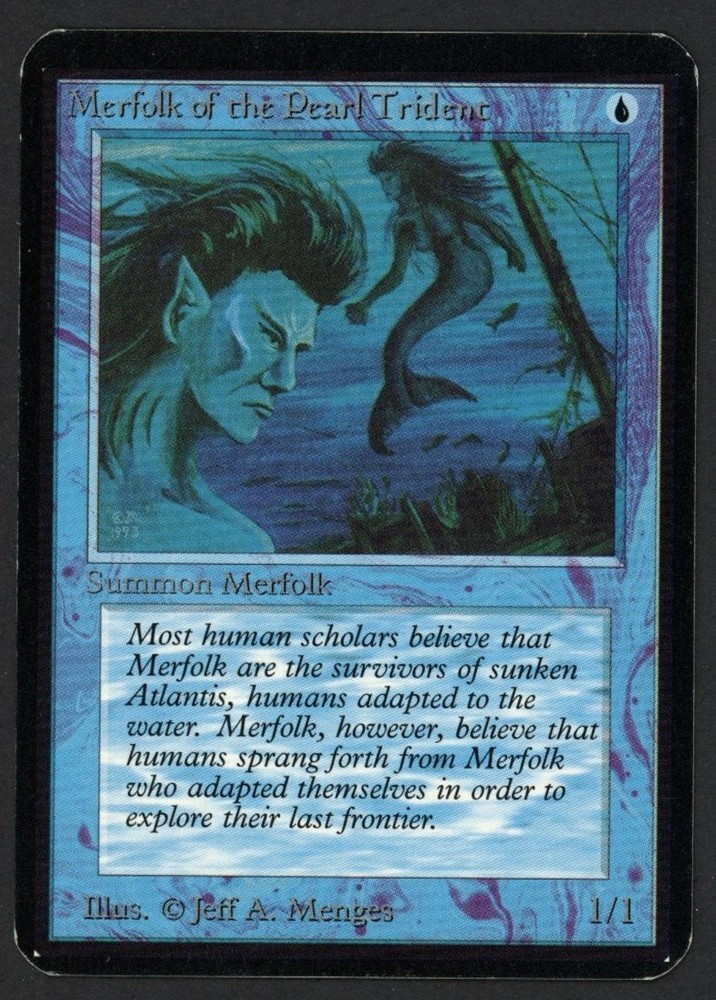 ***Alpha Merfolk of the Pearl Trident*** MTG Alpha Magic Kid Icarus
