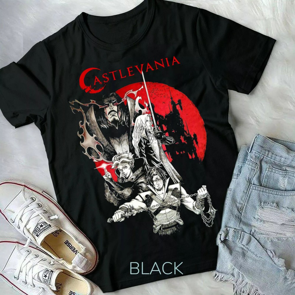 Dracula Castlevania Shirt, Castlevania Dhirt, Anime Unisex T-Shirt - Black