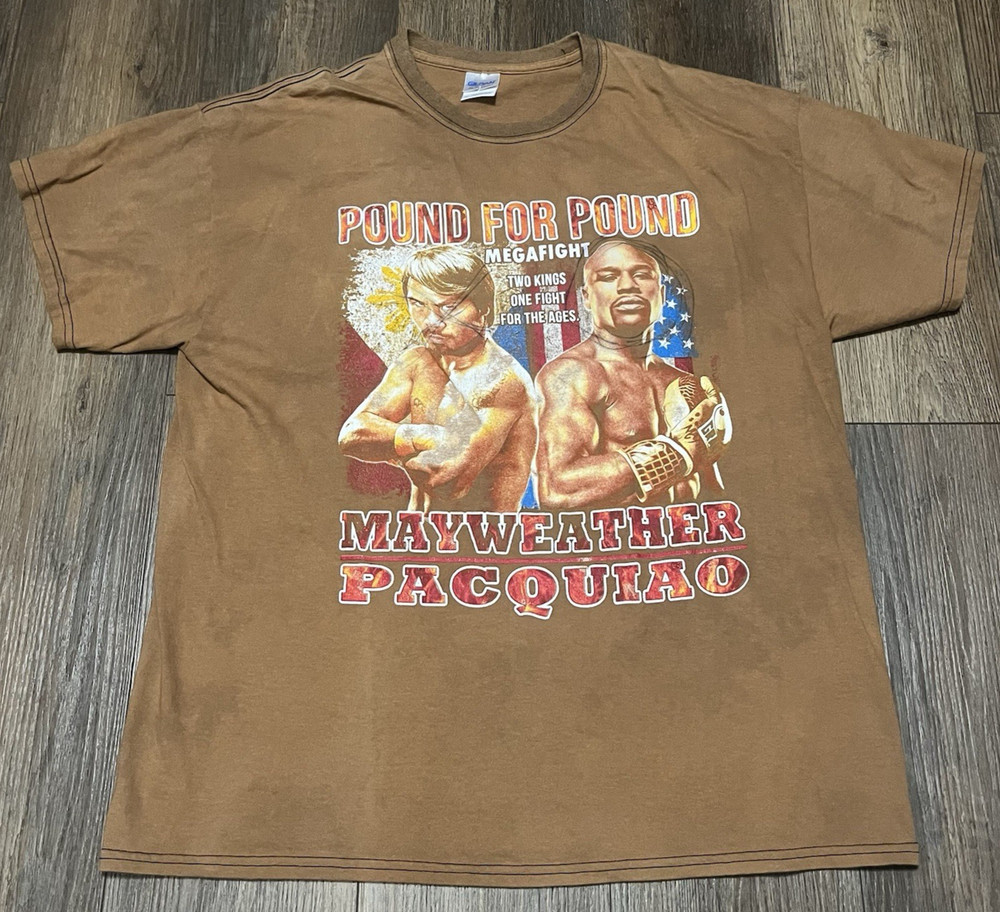 Mayweather vs Pacquiao T Shirt XL Bowing Fight of Century P4P Bootleg Rap Tee