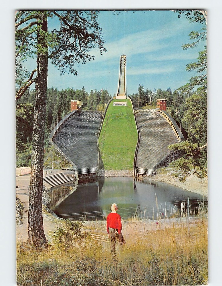 Postcard Holmenkollen Ski-Jumping Hill Oslo Norway