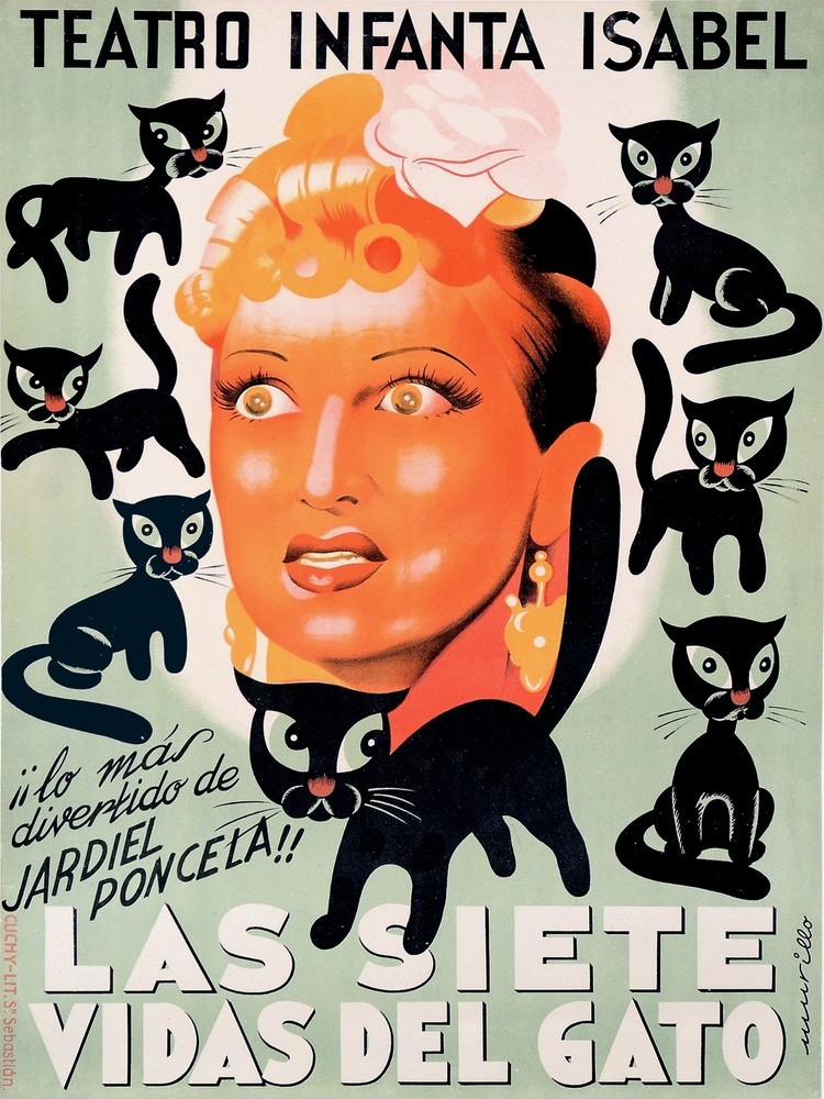 5596.Teatro infanta isabel.las site visas del gato.POSTER.Decoration.Graphic Art