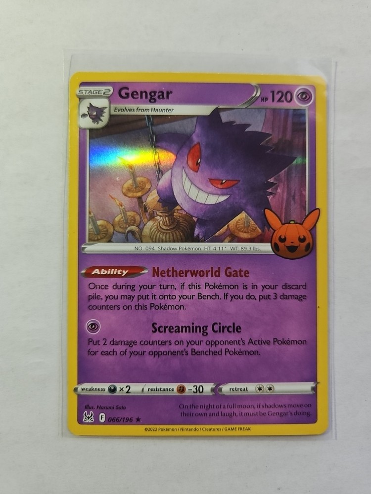 Pokemon Gengar 066/196 Holo Rare Lost Origin Trick Or Trade Halloween NM