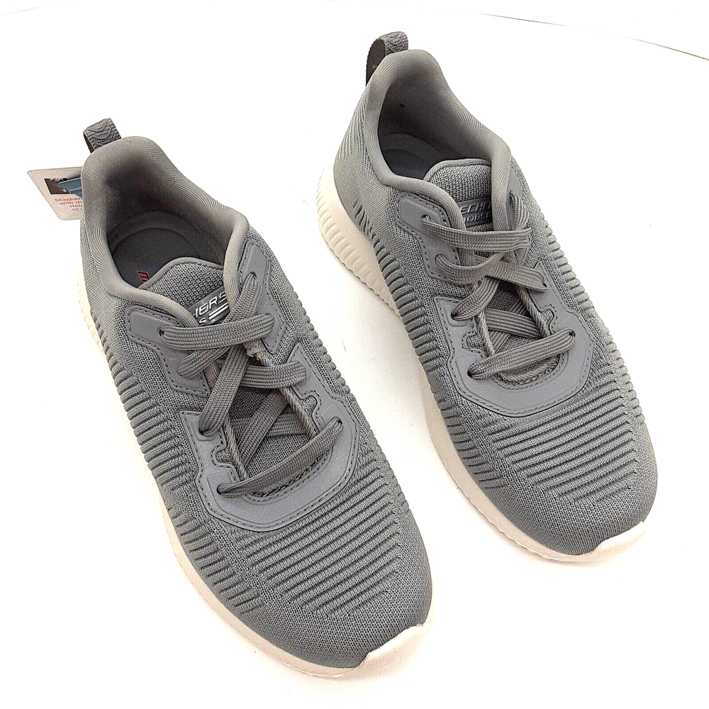Skechers BOBS Sport Squad Woman Tough Talk-Gray Size 5 Comfort Machine Washable