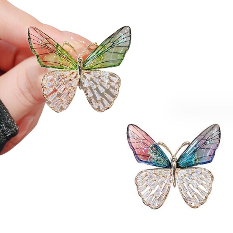 Stylish Butterfly Brooch Lapel Pin Jewelry for Women s Dress Embellishment