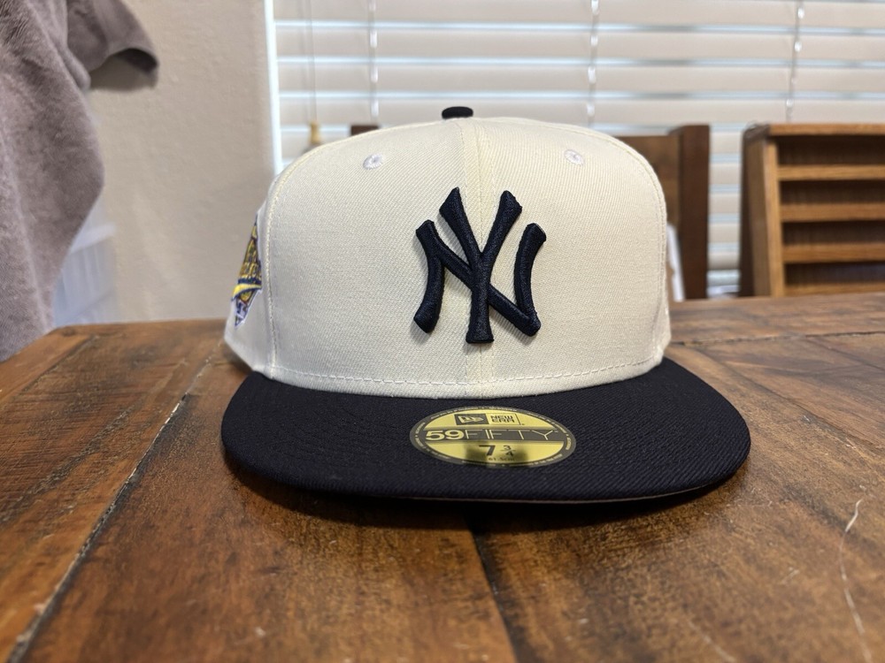 MyFitteds New York Yankees 1996 WS 2 tone off white New Era Fitted 7 3/4 Gray UV
