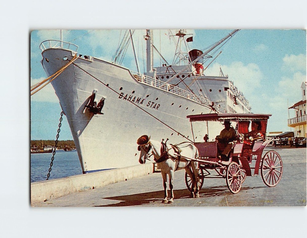 Postcard S/S Bahama Star Eastern Steamship Lines Miami Florida USA