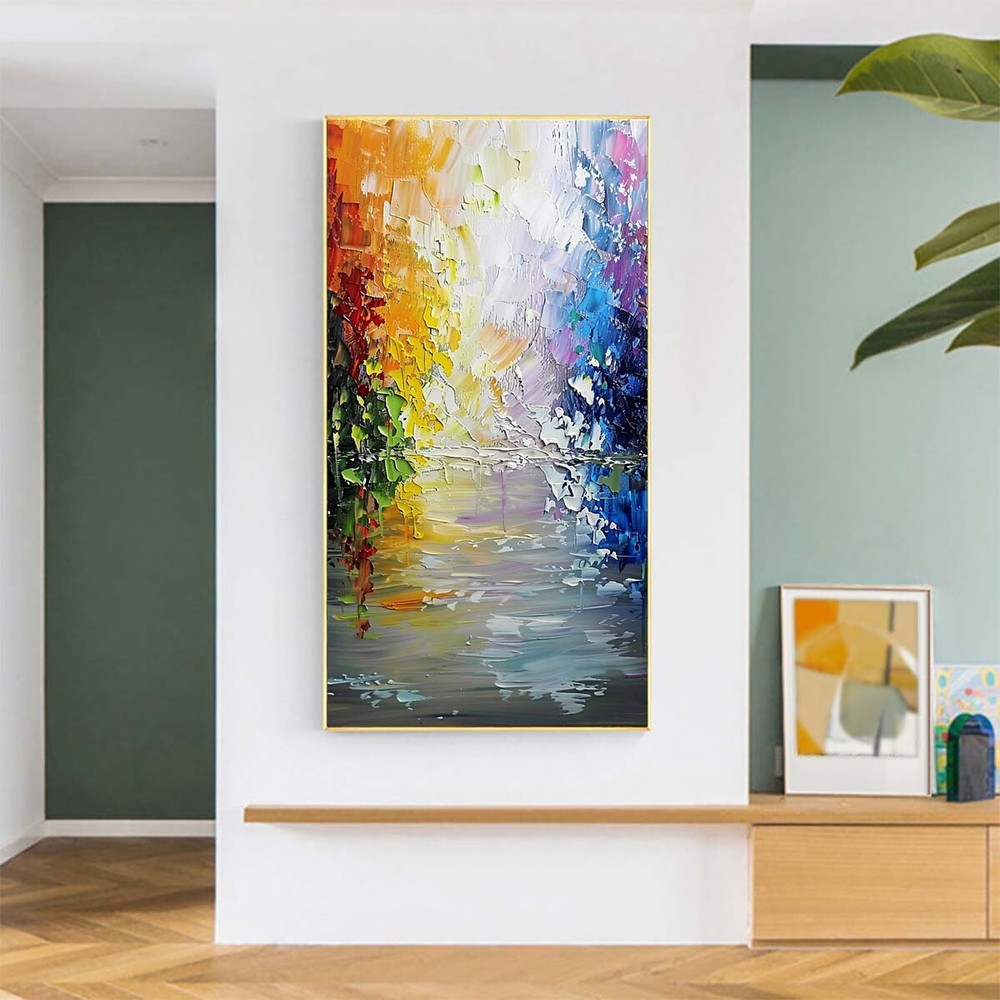 purple original scenery Abstract Handpainted Oil Painting On Canvas Home Room