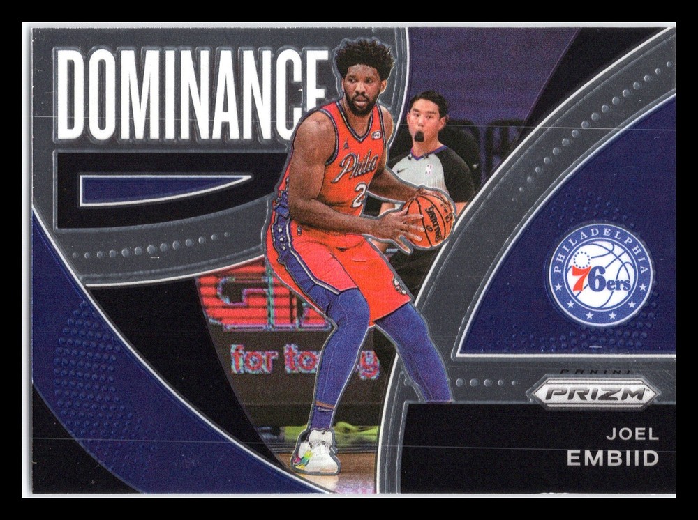 2021-22 Panini Prizm #24 Joel Embiid Dominance Philadelphia 76ers