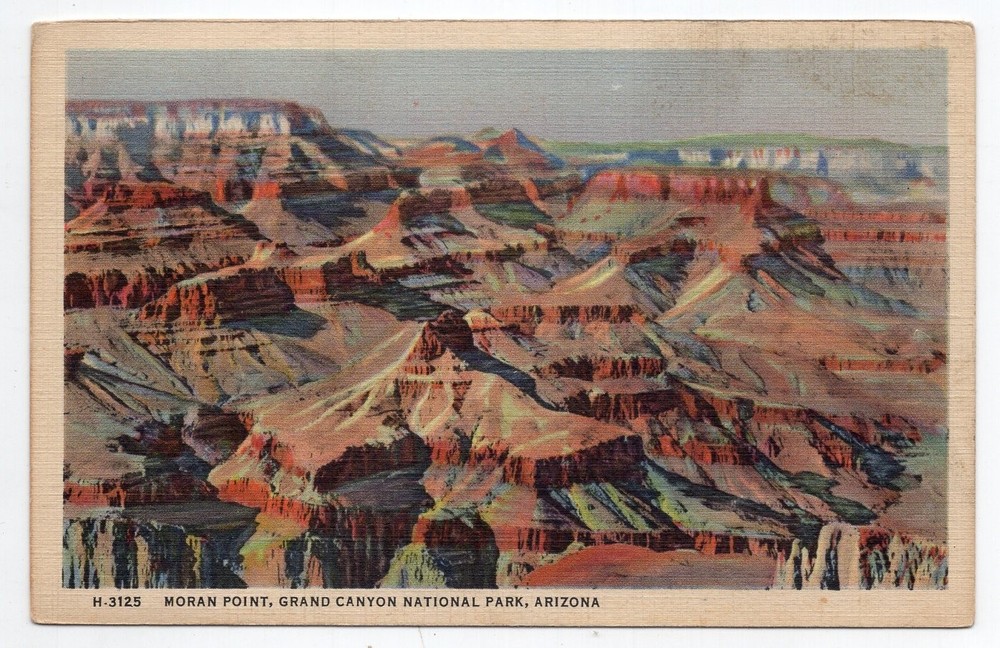 1940s? Linen - CLOSEOUT - Moran Point, Grand Canyon National Park - Arizona