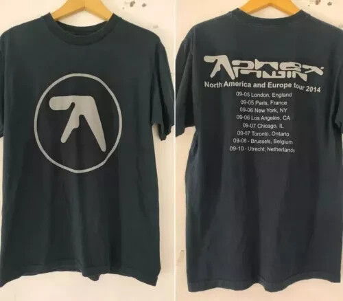 Aphex Twin 90s Tour Black Unisex Short Sleeve T-Shirt Reprint
