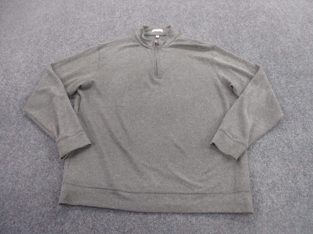 Peter Millar Sweater Adult 2XL Gray Pullover Golf Jumper Stretch Jacket Mens