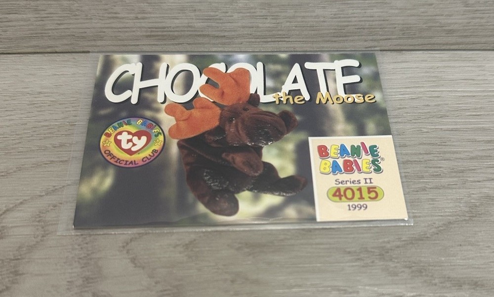 TY Beanie Babies BBOC Card - Series 2 Common - CHOCOLATE the Moose - NM/Mint