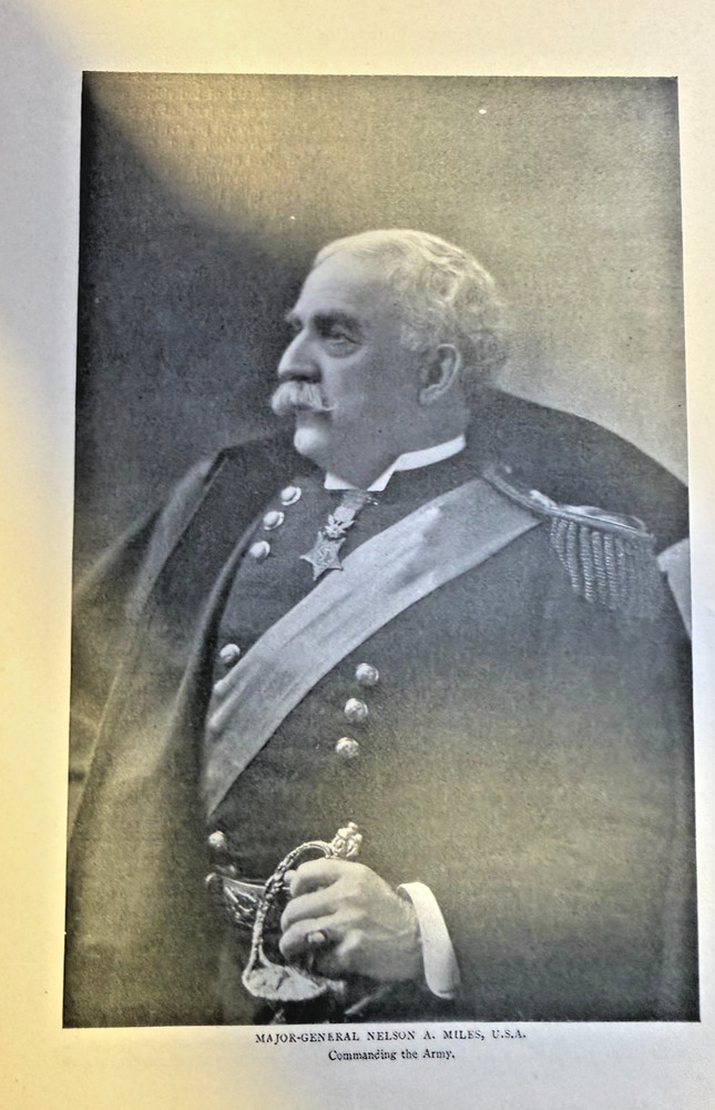 1898 Vintage Magazine Illustration Major General Nelson A Miles USA