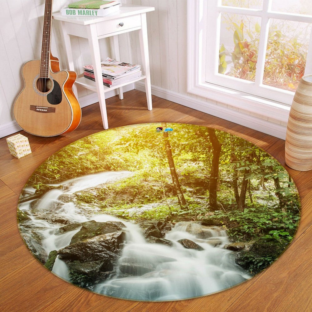 3D Forest Sunlight NAO6132 Game Rug Mat Elegant Photo Carpet Mat Fay