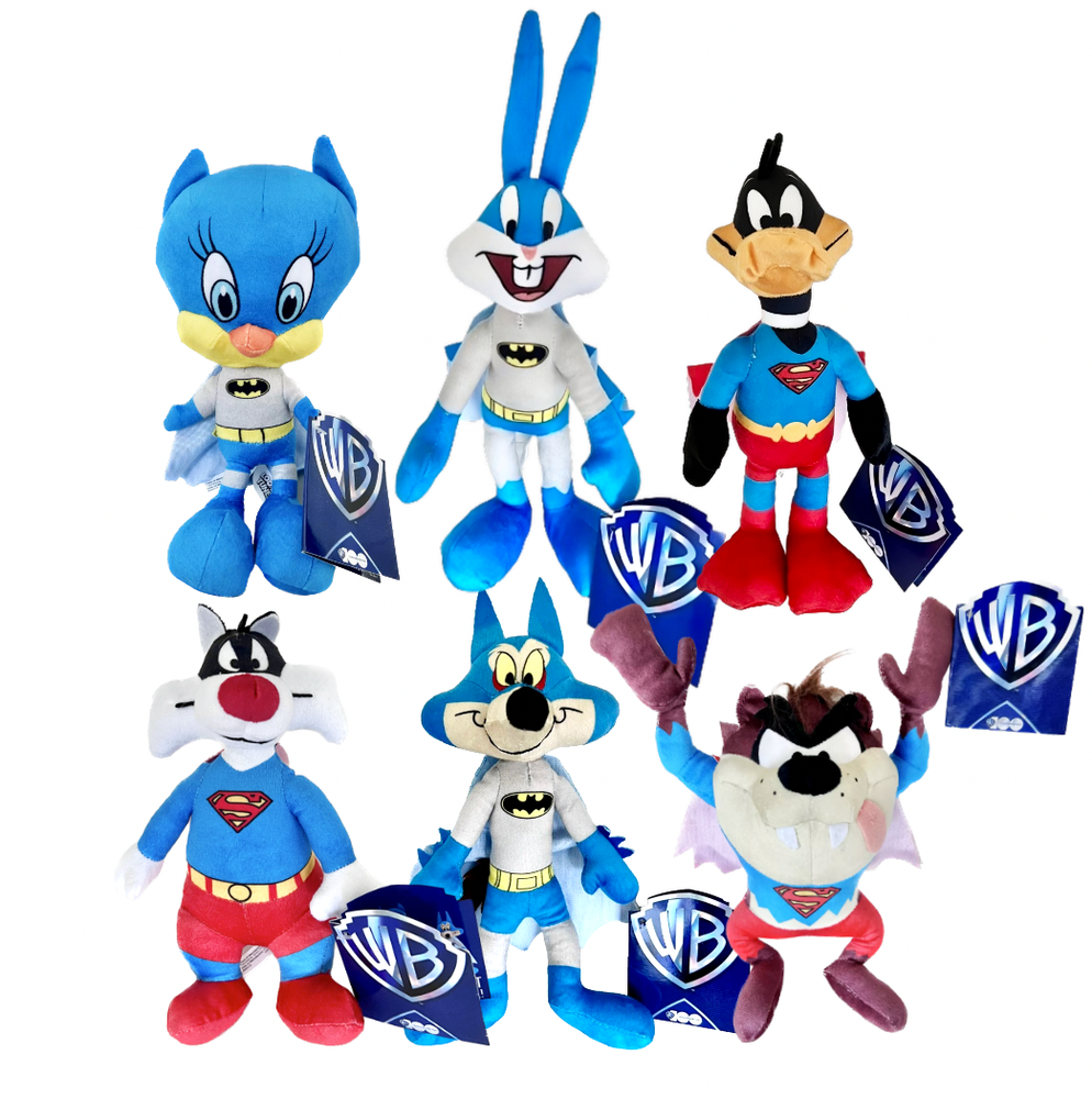 Looney Tunes Superhero FULL SET of 6 Plush 9