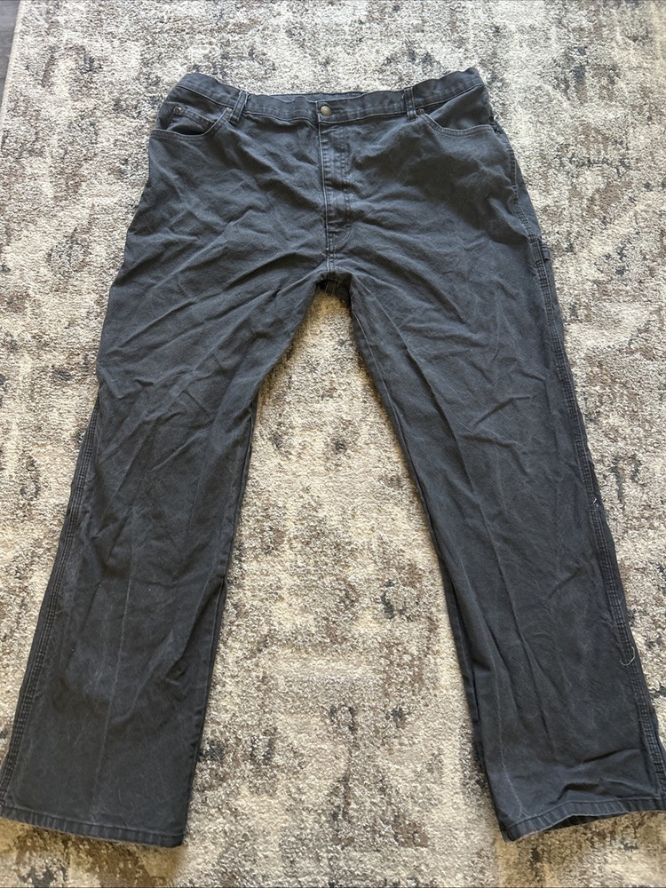 Dickies Mens 40x32 Gray Canvas Carpenter Work Pants with Pockets
