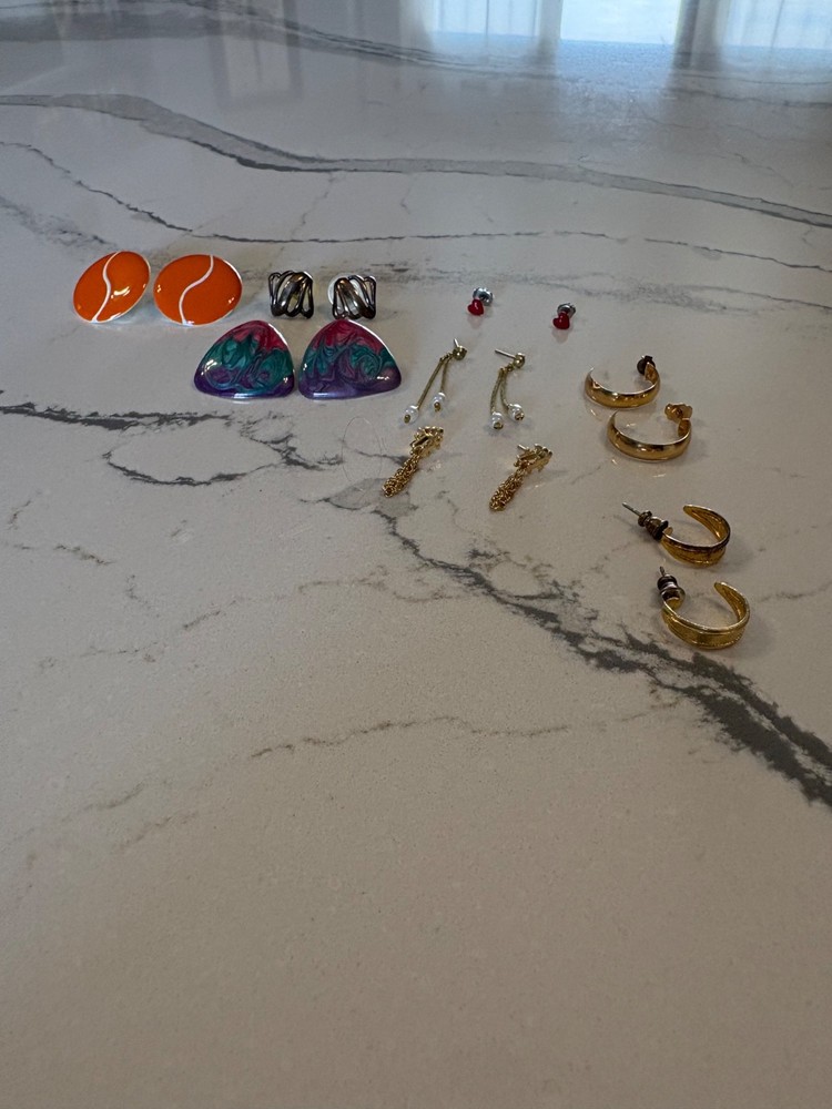 vintage earrings lot pierced