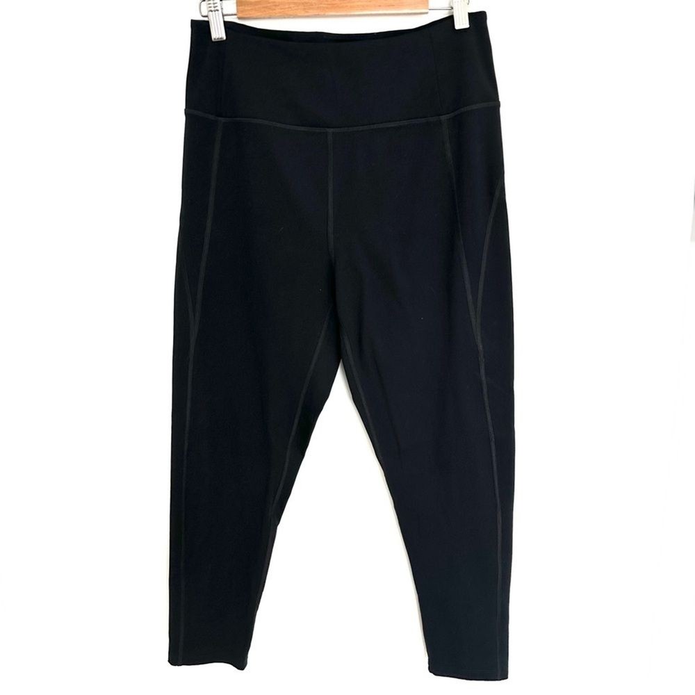 Girlfriend Collective High-Rise Cropped Workout Leggings, Black, XL