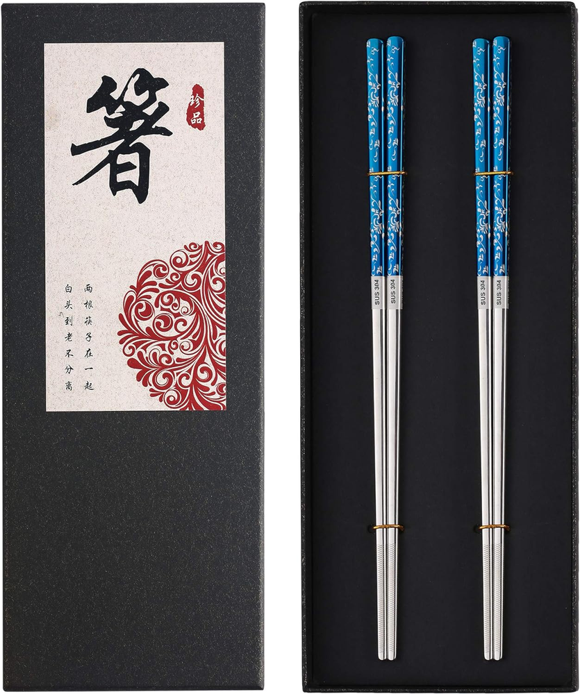 Titanium Plated Chopstick Stainless Steel Chopsticks Metal Chopsticks Reusable D