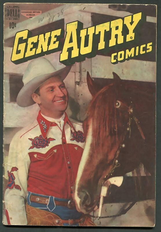 1948 #18 GENE AUTRY  WESTERN DELL COMIC BOOK..RARE CANADIAN COPY