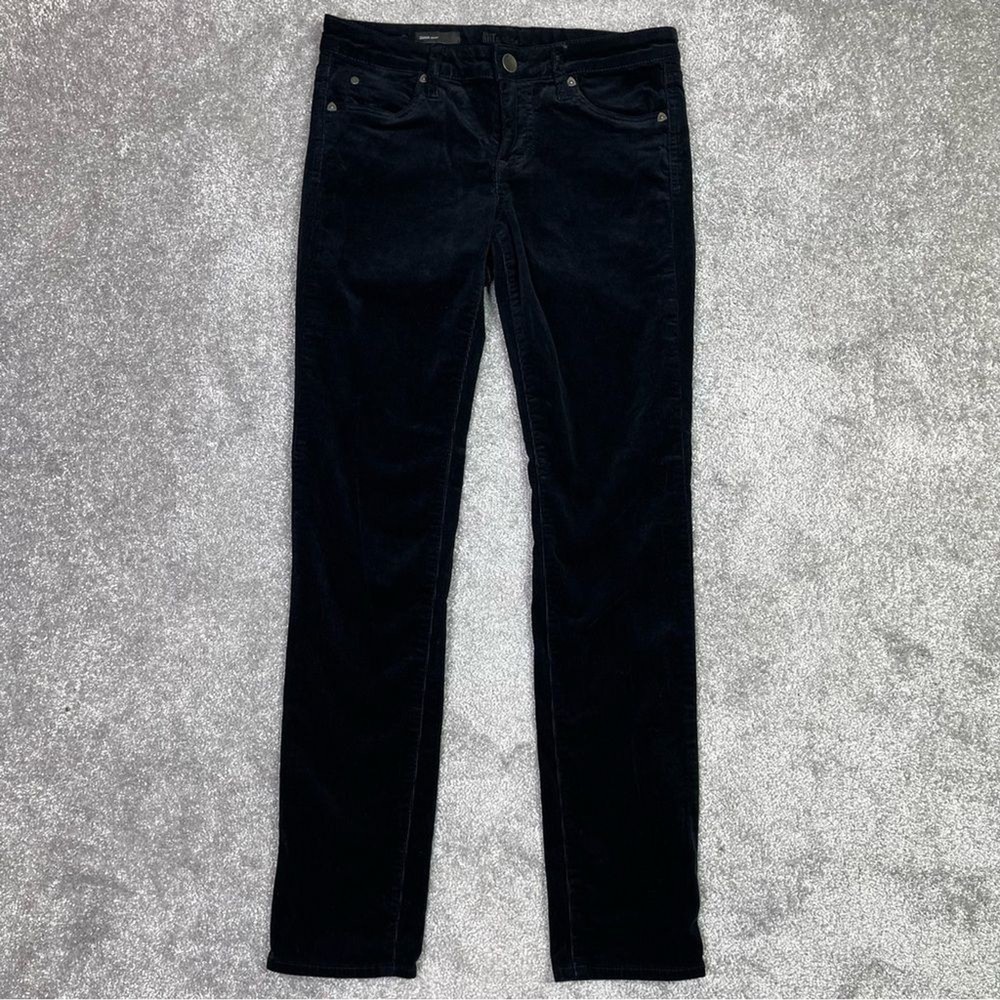 Kut From The Kloth Pants Women's 6 Black Skinny Micro Corduroy Mid-Rise Stretch