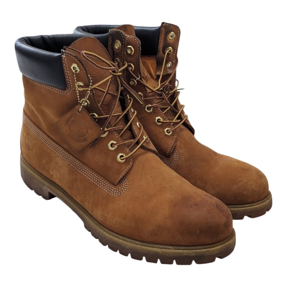 Timberland 10061 Men's Size 13 Wheat Nubuck Waterproof Boots Pre-Owned