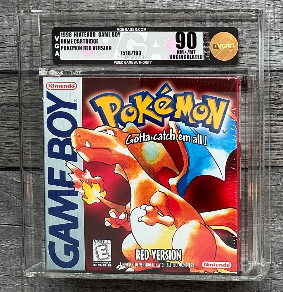 1998 Pokemon Red Version Game Boy FACTORY SEALED MINT VGA 90 Uncirculated UNC