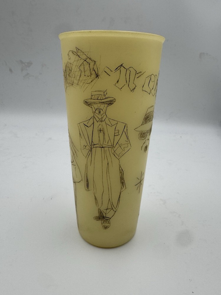 Vintage Prison Art Chicano Lifestyle Tupperware Cup “Virgin Of Guadalupe” Etched