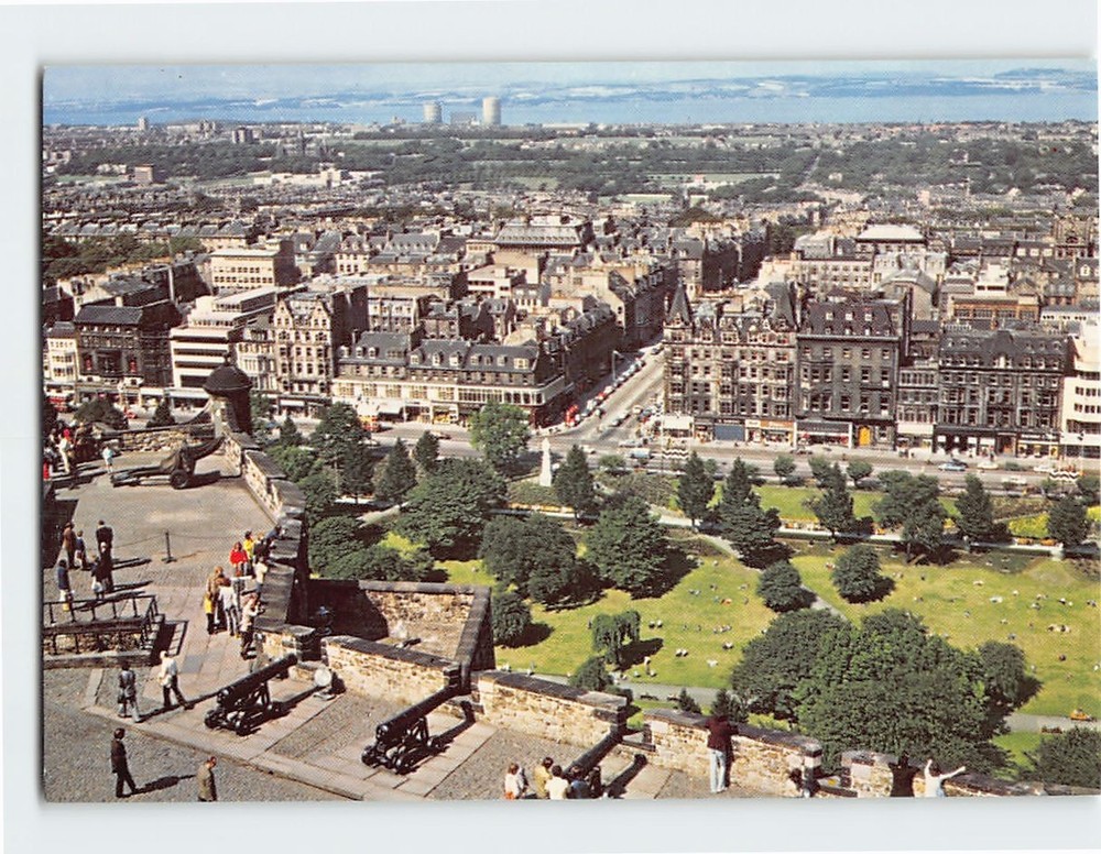 Postcard Panoramic View Edinburgh Scotland