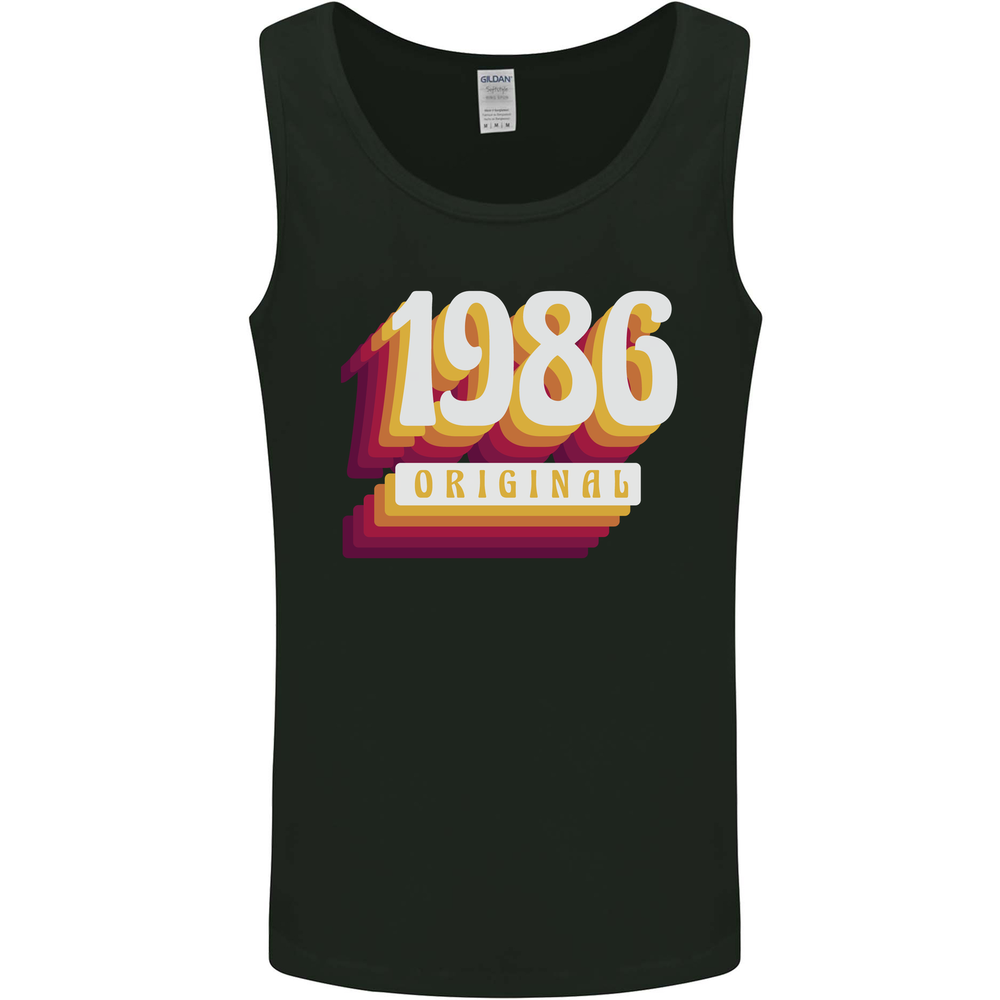 Retro 39th Birthday Original 1986 Mens Vest Tank Top