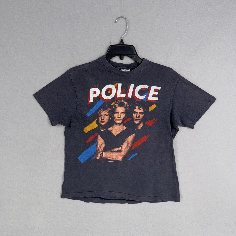 Vintage The Police Shirt Adult Large (Tiny) Synchronicity Tour 80s Single Stitch