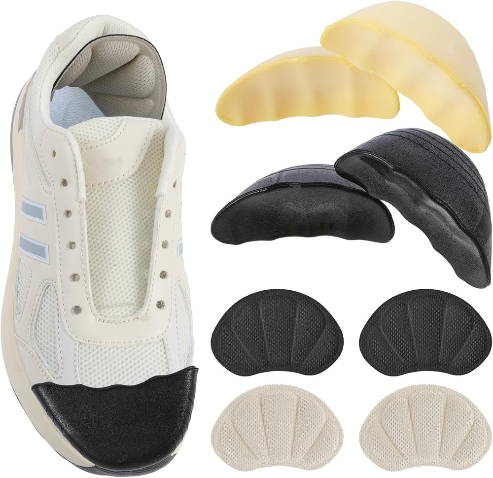 Shoe Filler Inserts for Loose Shoes, 2 One Size, Black, Beige, Skin Color