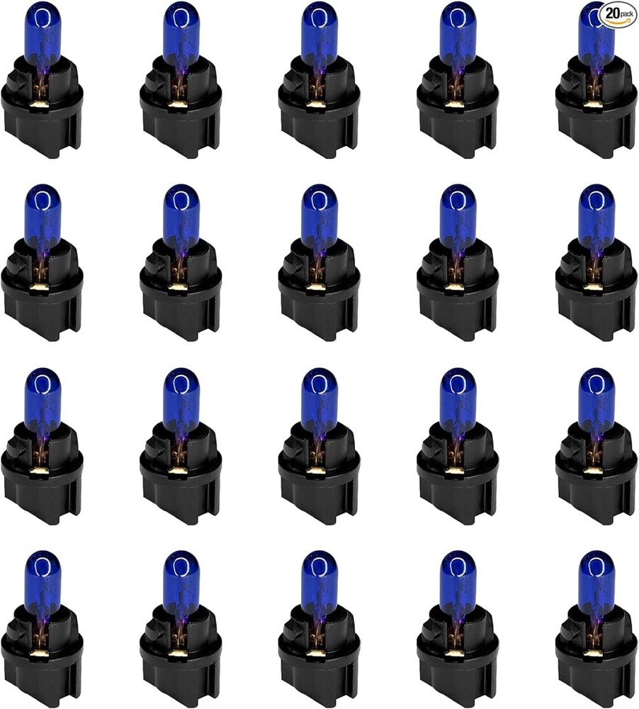 20PCS T5 17 57 86 Halogen Instrument Cluster Bulbs Kits, 12V Dash  Color: Blue