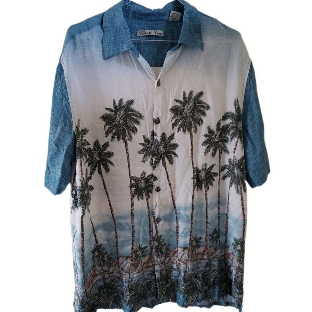 Batik Bay Men's Short Sleeve Tropical Button Down Shirt