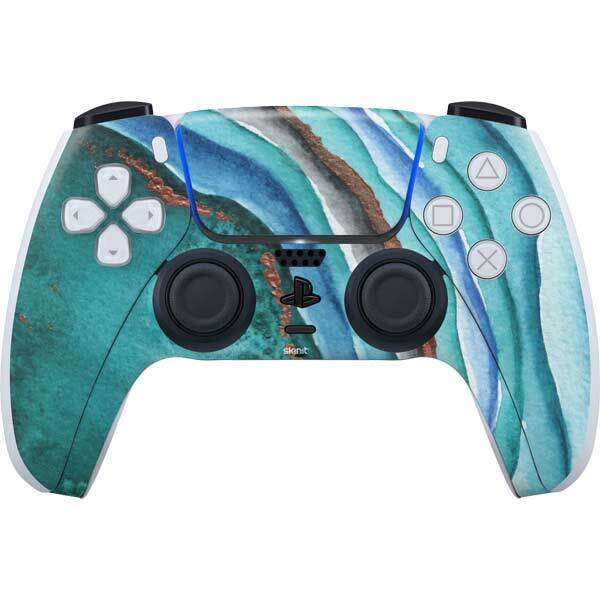 Geode PS5 Controller Skin - Turquoise Watercolor Geode