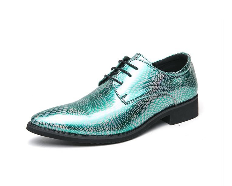 Fashion Mens Pointed Toe Lace Up Faux Leather Oxfords Casual Party Wedding Shoes