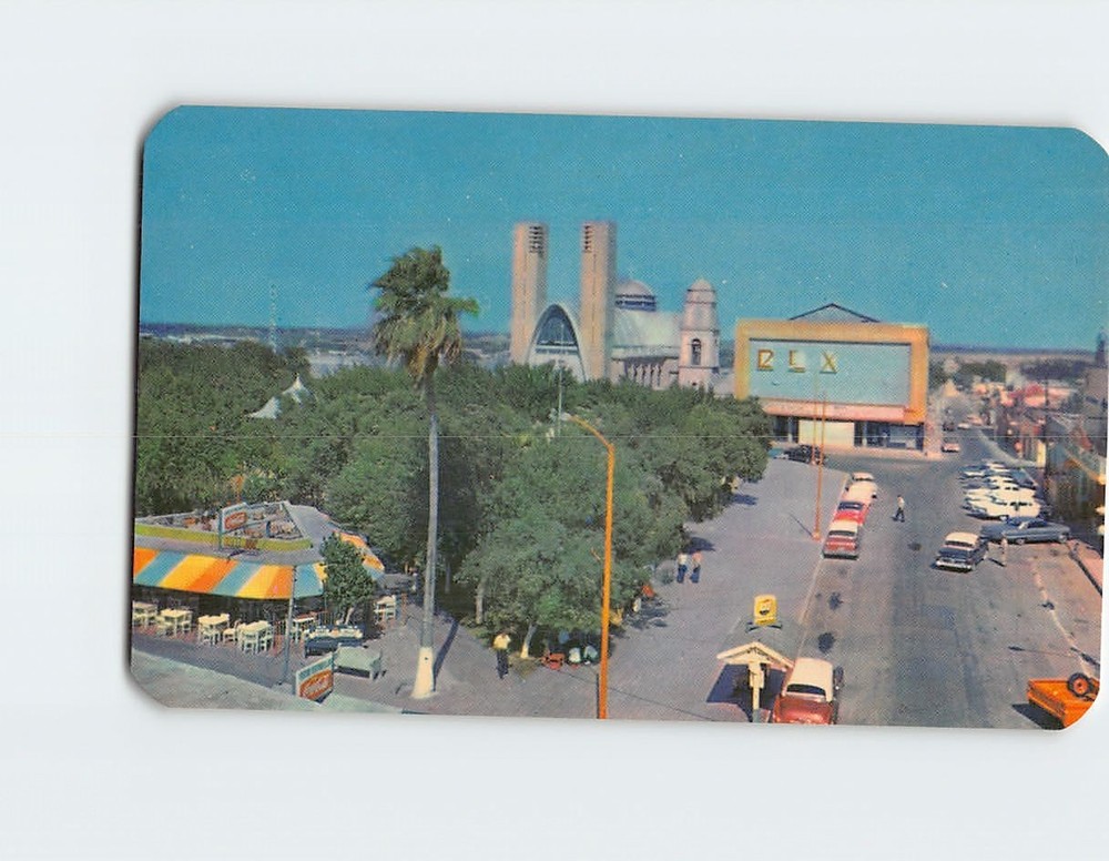 Postcard Park Temple and Cinema Reynosa Tamaulipas Mexico
