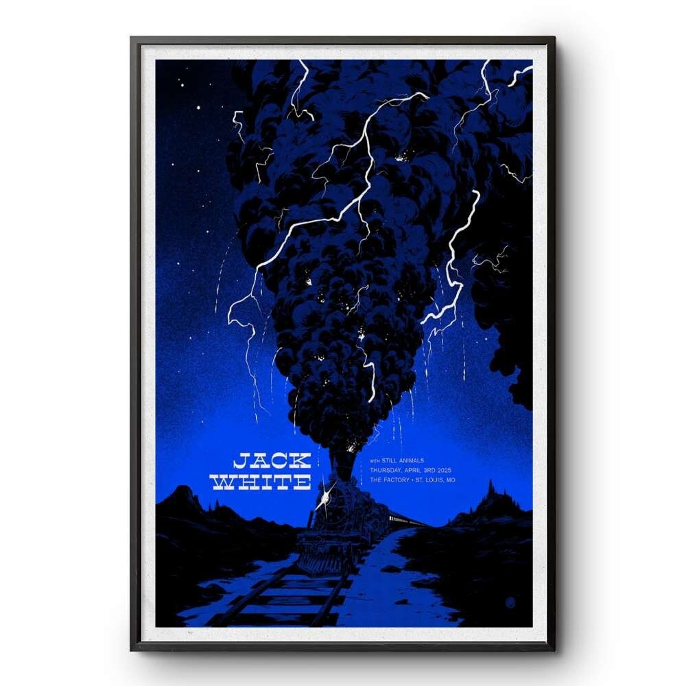 Jack White Live in St Louis MO 2025 Concert Poster Wall Art Decor