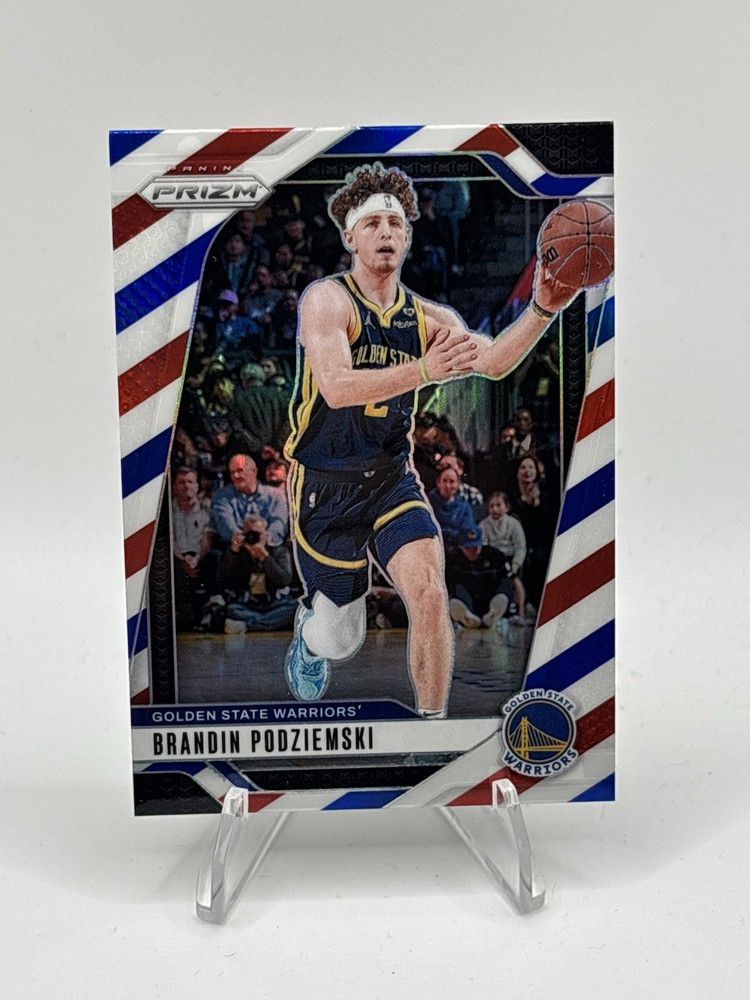 2024-25 Panini Prizm - Brandin Podziemski #81 Red White Blue Prizm