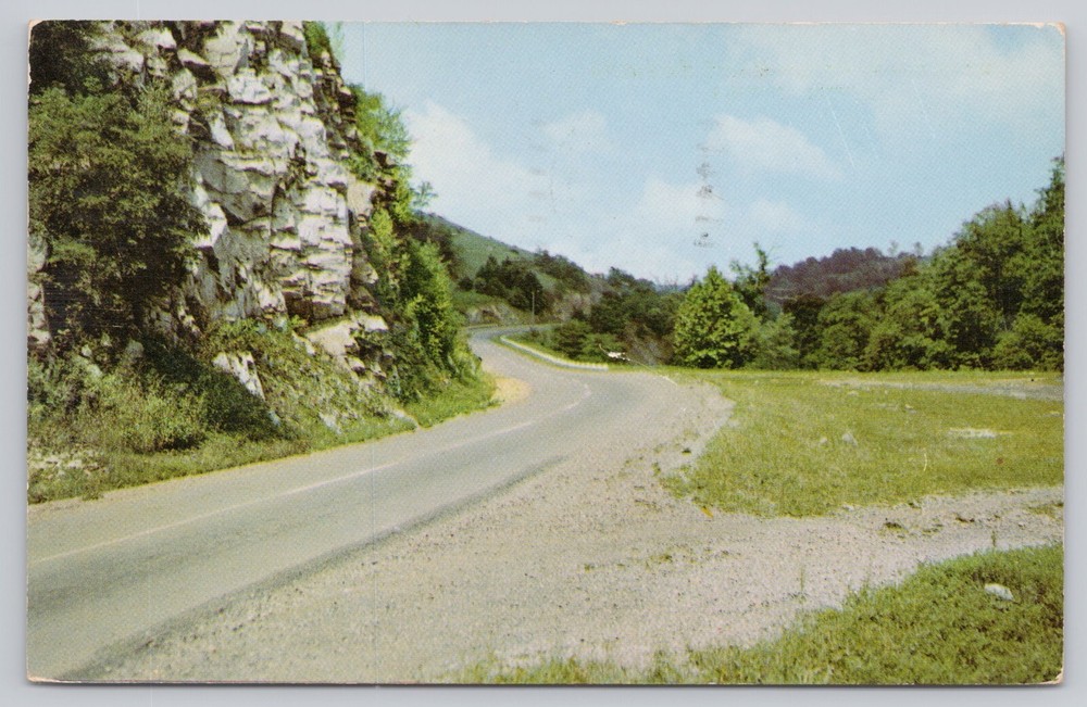 West Virginia, Scenic Highway View, Vintage Postcard