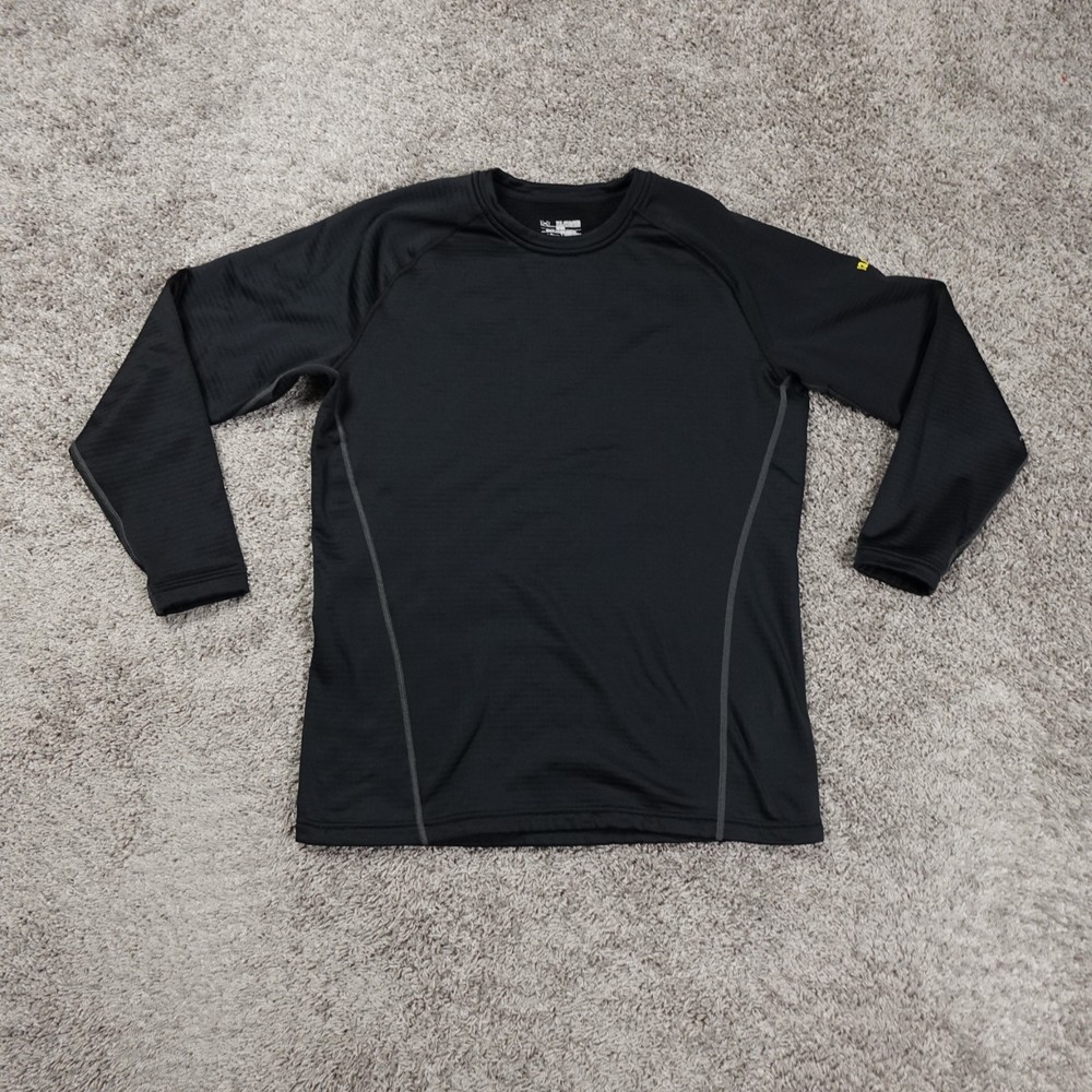 Under Armour Base Layer 3.0 Shirt Mens 2XL Black Coldgear Fitted Waffle Grid