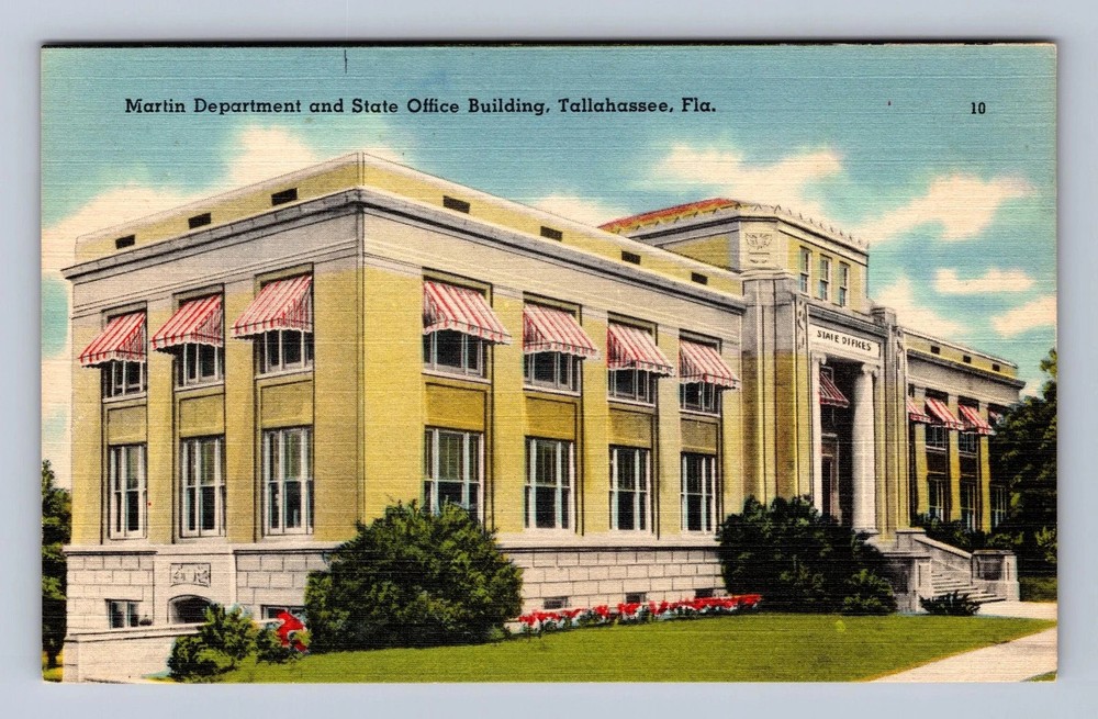 Tallahassee FL-Florida Martin Department State Office Building Vintage Postcard