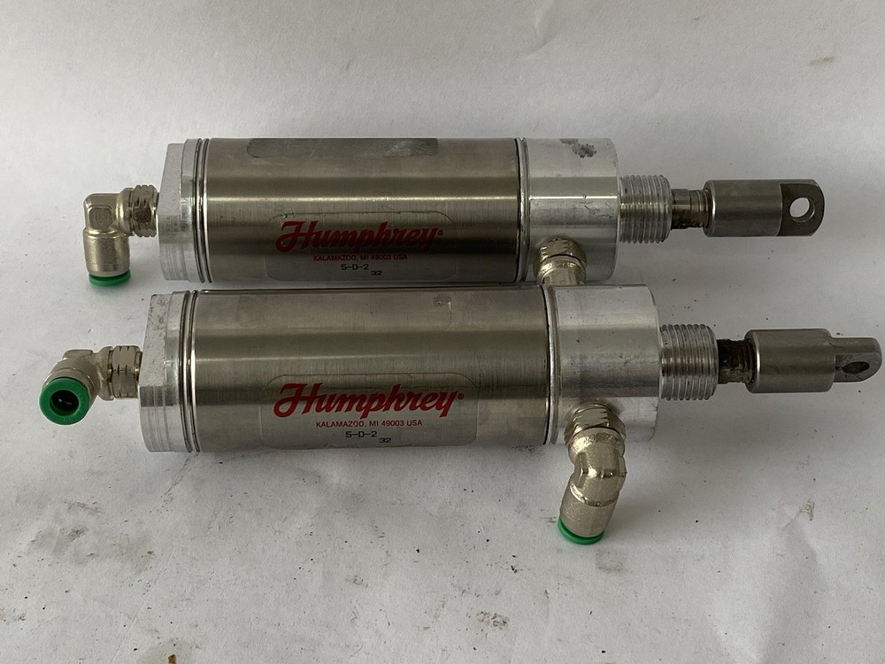 Lot Of 2 HUMPHREY 5-D-2 Double Acting Nose Mount Air Cylinder
